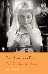 Book cover with spooky girl eating a cookie