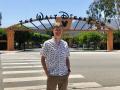 Ryan Harvey in front of Walt Disney Studios