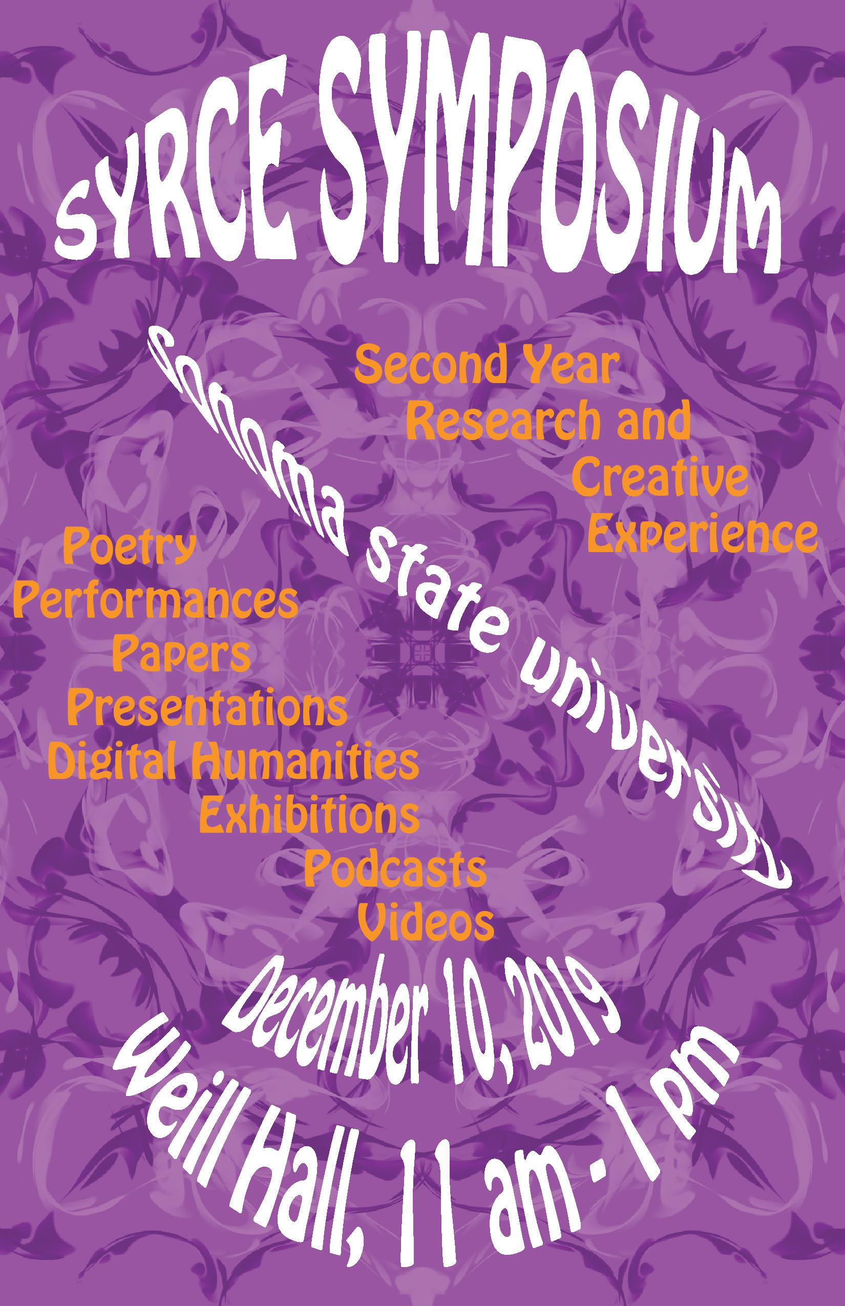 Purple background SYRCE poster